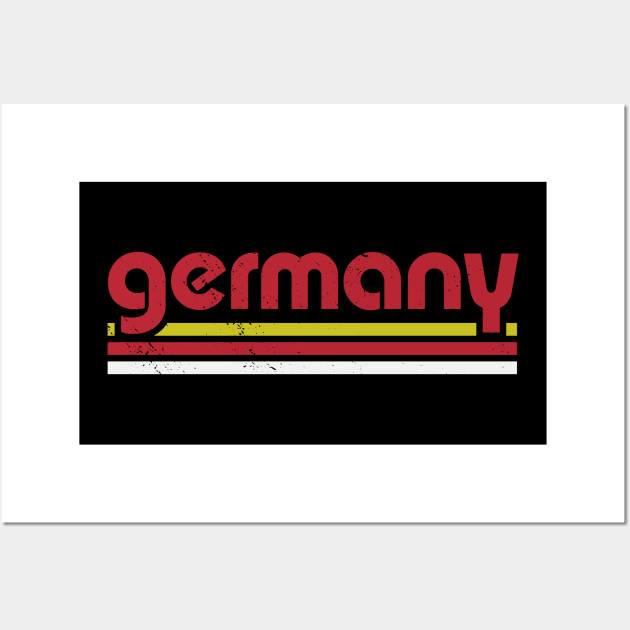 Retro Germany Football // Vintage Grunge German Word Art Wall Art by Now Boarding